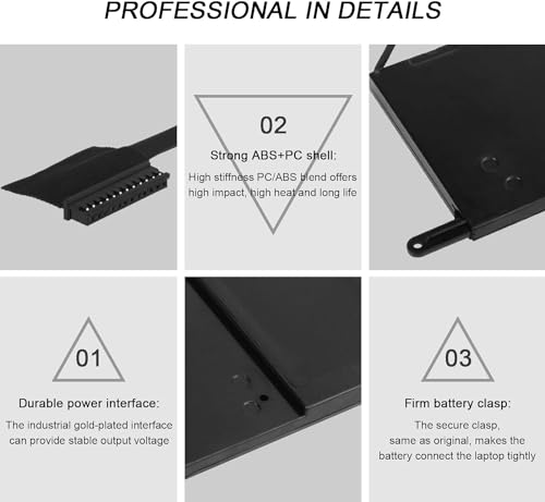 Wefly 9NJM1 Laptop Battery Compatible for Dell Alienware 17 R4 R5 15 R3 R4 P31E P69F MG2YH 0MG2YH 01D82 0546FF 44T2R HF250 0HF250 P31E001 P31E002... - Image 4