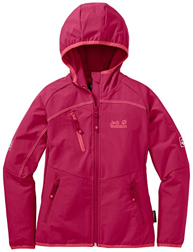 Preisvergleich Produktbild Jack Wolfskin Mädchen Softshelljacke Rock Me, Azalea Red, 176, 1604851-2081176