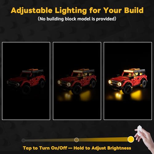 Kit de luces para Lego Ford Bronco 42213 Kyglaring version tactil con atenuador regulable 3