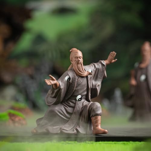 Estatua Tai Chi Master en arcilla morada artesanal miniatura 2
