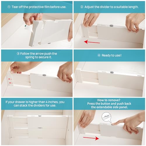 Plastic Drawer Organizers and Dividers for Clothes Set - 25 PCS