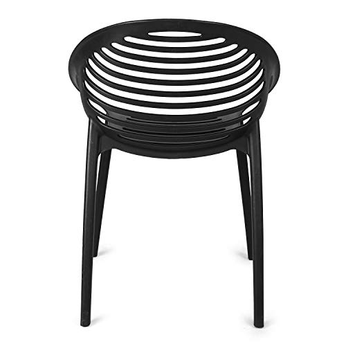 Image of Cello Abacus Chair Set Pack of 4 - Black | Strong and Durable | Easy to Clean | Chair for Living Room, Bed Room, Kitchen, Office Room, Outdoor | 3 Years Warranty