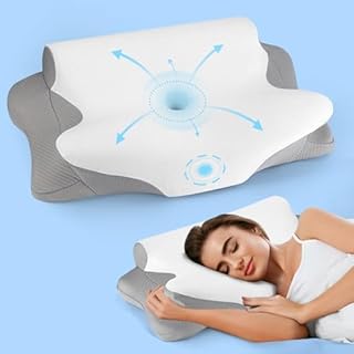 ZJZ Cervical Pillow, Ergonomic Pillow, Cervical Neck Pillow, Neck Pillow, Pillow for Neck Pain, Orthopedic Bed Pillow for Side Back Stomach Sleepers