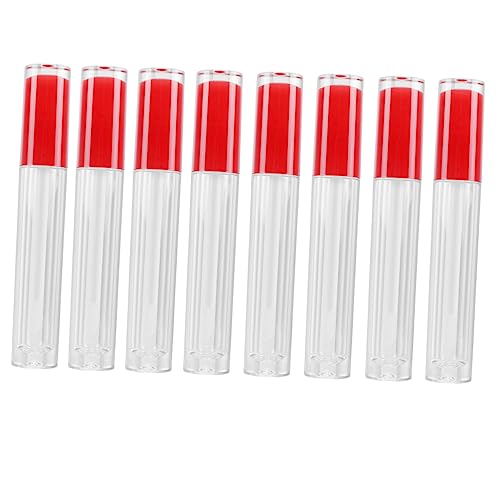 TOVINANNA 10 Tubos Vacíos De Brillo De Labios Hidratante Líquido Bálsamo Transparente Botella Con Purpurina Varita Rellenable Envases Vacíos De Brillo De Labios