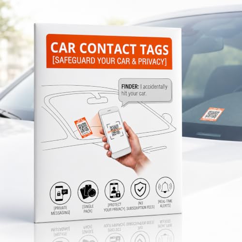 Car QR Code Window Sticker, Parking Contact Tag, No App Required