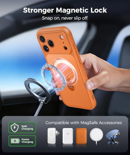 Image of FNTCASE for Phone Pro Case 18 Series /Phone 17 Pro Case with Stand Orange