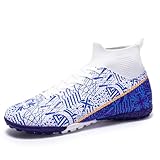 Biayvisas Soccer Cleats for Mens Womens Turf Soccer Shoes Indoor Football Boots AG FG TF Youth Training Sneakers (Bai TF_39)