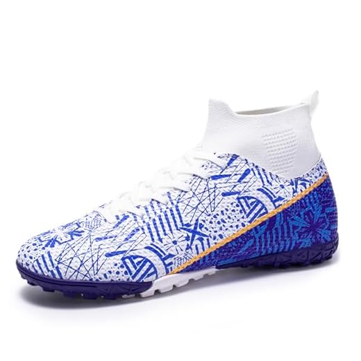 Biayvisas Soccer Cleats for Mens Womens Turf Soccer Shoes Indoor Football Boots AG FG TF Youth Training Sneakers (Bai TF_39)