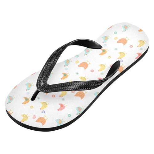 Burbuja Colorful Chickens Flip Flops for Women Men, Soft Thong Sandals Rubber Slippers for Pool Beach Essentials2
