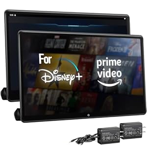 15.6 Inch 4K Android 11.0 Multifunction Car TV Back Seat, 5G WiFi Headrest Monitor Tablet Touch Screen 1080P Bluetooth/USB/SD/HDMI in+Out/FM/Mirror Link/Airplay Video Player (2Ram 32Rom(2Monitors))