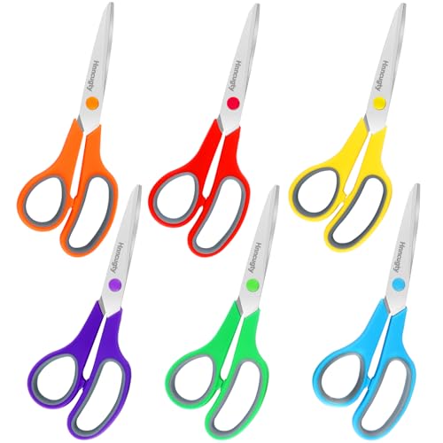 Hnncugty Scissors, Hnncugty 8 Inch Scissors All Purpose Bulk Set Of 6-Pack thumb #7