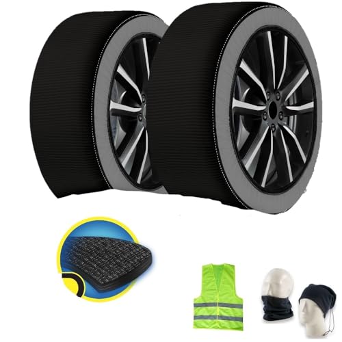 SCHNEESOCKEN 215/75 R14 Reifen MIT FELGE 14 MESSEN L ZUGELASSENES Paar Schnee-/EIS-SOCKEN Anti-RUTSCH-Set MONTIERT AN DEN ANTRIEBSRÄDERN MAX. 30 KM/H FÜR PKW, SUV, 4×4, Vans