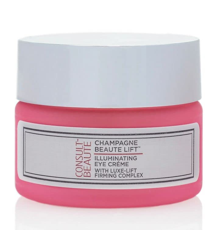 Consult Beaute Champagne Beaute Lift Illuminating Firming Eye Crème - Formulated with Caviar Extract, grape seed extract and Colloidal Gold – 0.5 oz