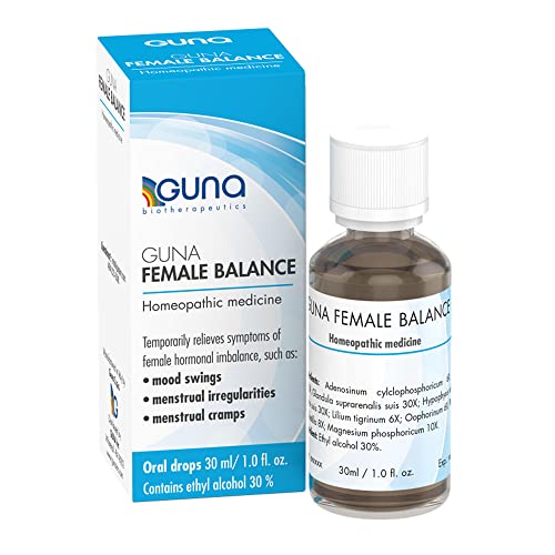 Guna Female Balance Homeopathic Medicine Temporarily Relieves Symptoms Of Female Hormonal Imbalance, Such As Mood Swings, Menstrual Irregularities And Menstrual Cramps. 1 Ounce #TOP7