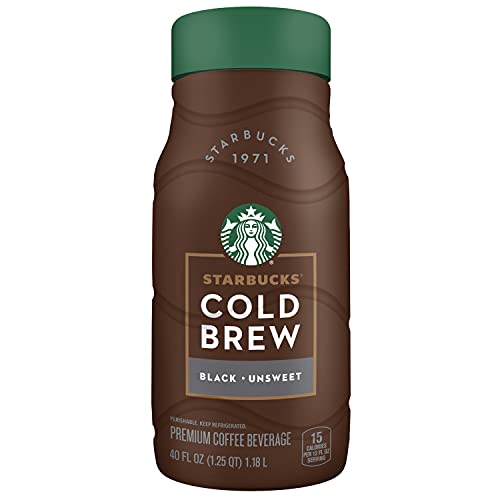 Starbucks 40oz Cold Brew Black Unsweetened, 40 Fl Oz