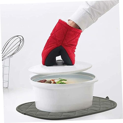 Mitaines de cuisine compactes au design de clip de support de plaque rouge
