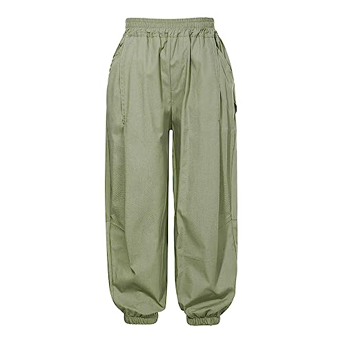 Boys Classic Cargo Pants Elastic Waist Stretchy Casual Trousers Active Street Dance Pants Activewear
