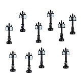 Material: Harz 10Stk. Mini Laternen Leuchten Straßenlaternen Parkleuchten Parklaternen