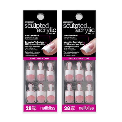 Dashing Diva Sculpted Acrylic French Tip Manicure Bundle - Classi...
