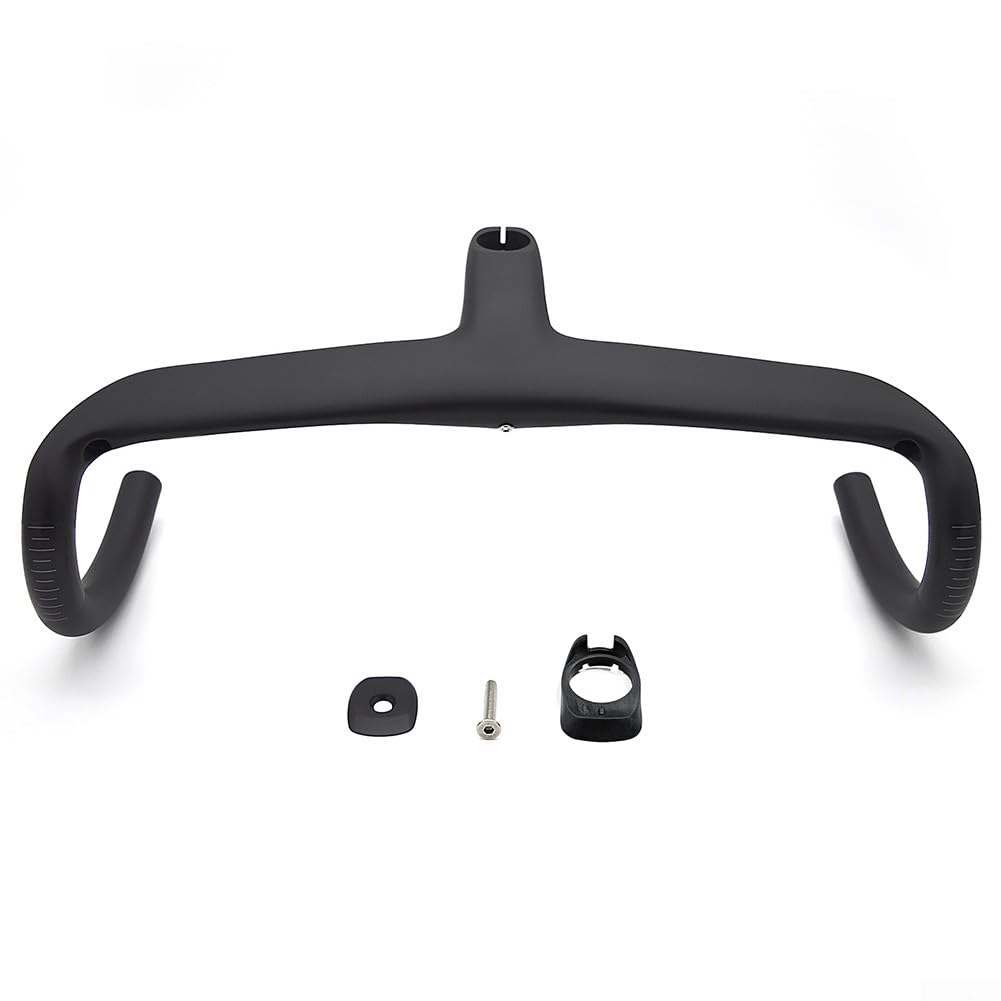Manillar integrado de fibra de carbono T800 para bicicleta de carretera, 380 400 420 mm, manillar mate para bicicleta de carreras (100 x 400 mm)