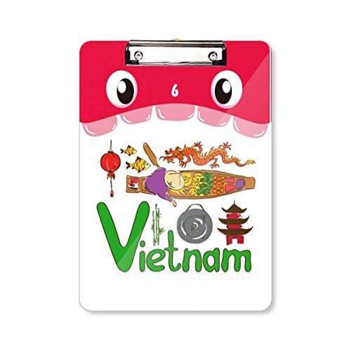 Porte-bloc A4 avec symbole national du Vietnam pour bureau et conférence
