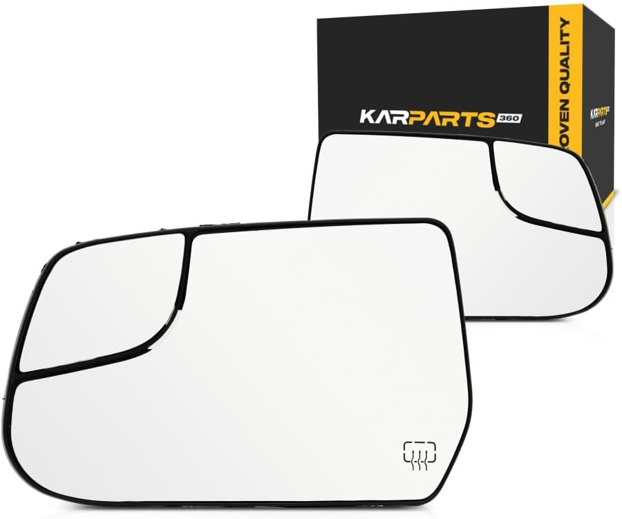 For Chevy Equinox 2010-2017 Mirror Glass Driver and Passenger Side Pair Heated | w/Backing Plate and Blind Spot Glass | Flat and Convex Glass Type | For 20873491, 20873492 | GM1324126, GM1325126