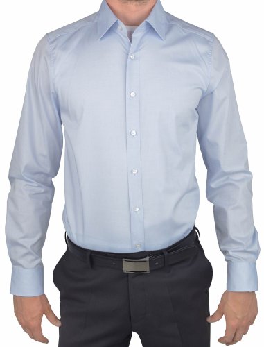 Preisvergleich Produktbild Olymp Herren Hemd Level 5 Body Fit Langarm, Bleu, 39