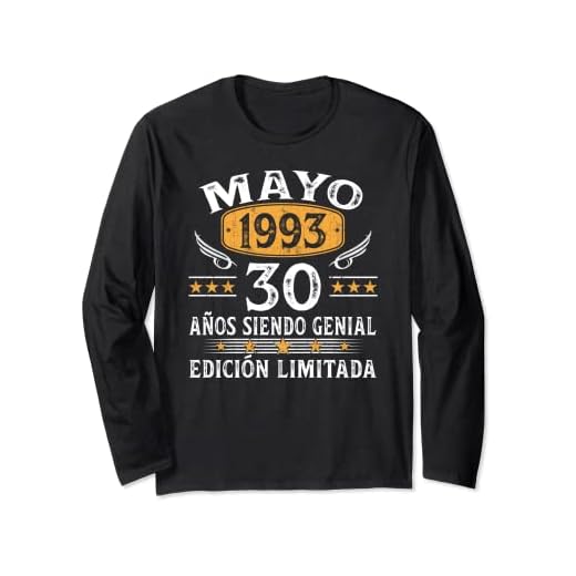 Nacido En Mayo 1993 Vintage 30 Años Regalo Hombre Mujer Manga Larga