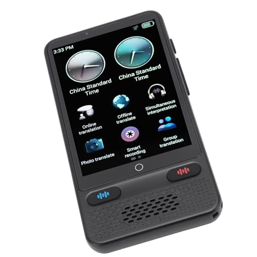 Traducteur de langue tactile portable ABS de 3,54 pouces avec assistant IA