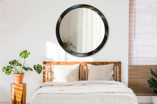 Miroir rond haut de gamme impression cadre en verre fi100