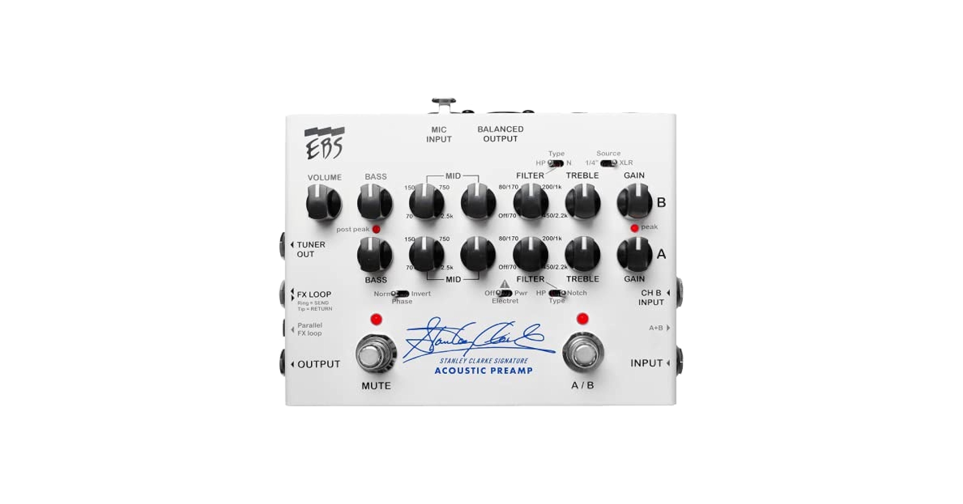 ギター EBS Stanley Clarke Acoustic Preamp Amazon.com: EBS Stanley Clarke Signature Acoustic Preamp