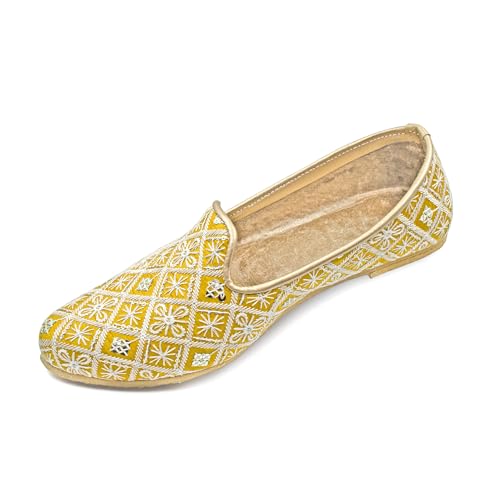 Chandrakala Punjabi Jutti for Men’s Shoes Wedding Khussa Traditional Handmade Ethnic Loafers (MF106-P)