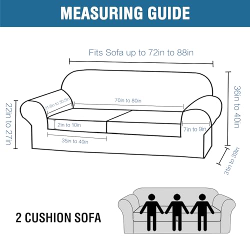 H.Versailtex PART-HVBLSOFA-3R-2CUSHION-BRONZEGREEN 3 Piece Stretch Sofa Covers thumb #1