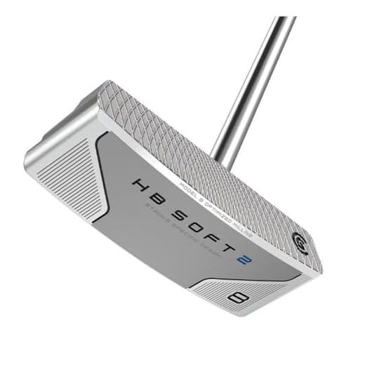 Cleveland Golf HB Soft 2 Putter (Model 8), Silver, 34", Center Shafted - Oversized Grip, Right Hand