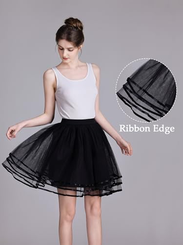 Women Tutu Skirt Petticoat Underskirt Party Evening Wedding3