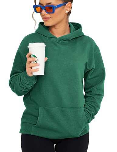 behype. Damen Oversize Hoodie Kapuzenpullover Einfarbig Basic Heavy Blank...