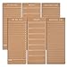 6 Vintage Magnetic Notepads (2 Meal Planner, 2 To-Do List, & 2 Grocery List Pad) – Fridge Notepad Comes With Full Magnetic Back- Grocery List, Shopping List, Meal Planner Refrigerator Notepad, Memo