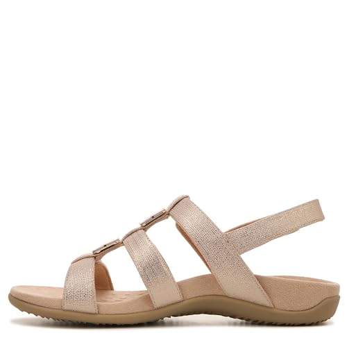 Image of Vionic Rest Amber Backstrap Sand Women Man Made Or Natural Cork Black Sandal (279-171440)