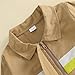 Thorn Tree Kids Firefighter Outfit Long Sleeve Jacket Suspender Pants Overalls Halloween Birthday Outfits Fall Winter Clothes (Khaki, 4-5T)