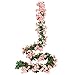 Miracliy Fake Rose Vine Flowers Plants Artificial Flower Hanging Rose Wedding Party Garden Craft Art Décor, 2 Pack 69 Heads Pink