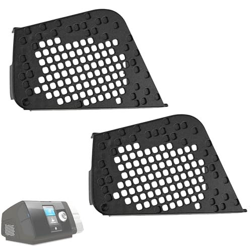 19729 Filter Side Cover for Resmed AirSense 10/AirStart 10/AirCurve 10, Filter Cap for CPAP/Autoset/VPAP Machines Replacement, Black 2 PCS