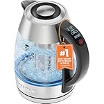 CHEFMAN Lightning High-Powered Electric Kettle, 1.8L 1750W, Rapid Boil 2 Cups in 2 Minutes, BPA Free Cordless Tea Kettle with Digital Temperature Control and 1-Hour Keep Hot – Stainless Steel