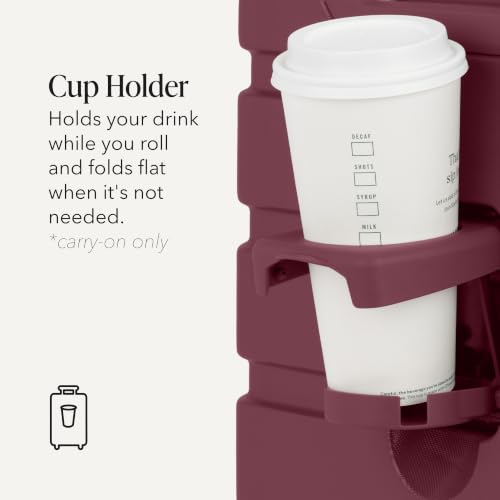 Image of SWISSGEAR Signature Hardside Expandable Carry-On Spinner Luggage, ABS Construction, TSA-Friendly Lock, and Built-In Cupholder, White, 19-Inch, Merlot, 2-Piece Set (19 /27), Signature Hardside