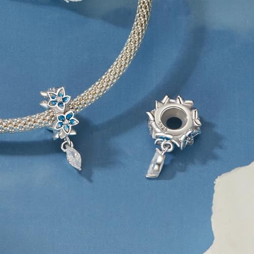 Dijes de plata 925 de flores y mariposas esmaltadas para pulseras 3