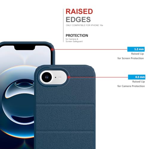 Image of for iPhone Case 16e, [Military Grade Drop Protection] Shockproof Slim Hybrid Phone Case for iPhone 16e - Indigo Blue