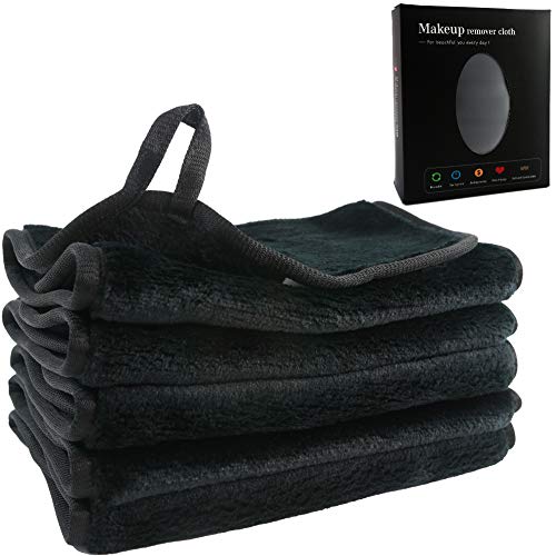 Nugilla Makeup Remover Cloth 5 Pack - Reusable Microfiber Cleansing Towel，Suitable for All Skin Types,Move Makeup Instantly
