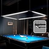 Professional LED Billiard & Pool Table Light, Non-Flickering, Adjustable Height,Bright White 5000K, Rectangle