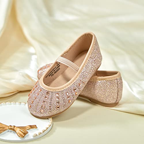 Image of GINFIVE Toddler Girls Dress Shoes Little Girls Mary Janes Ballerina Flats Shoes Toddler