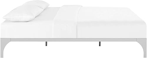 Miniatura 5 de Plataforma de metal para cama Modway Ollie. Tamaños twin, full, queen y king, Metal, Plateado