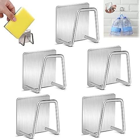 Kanyka 5 Piezas Soporte de Esponja de Cocina Ganchos Cover